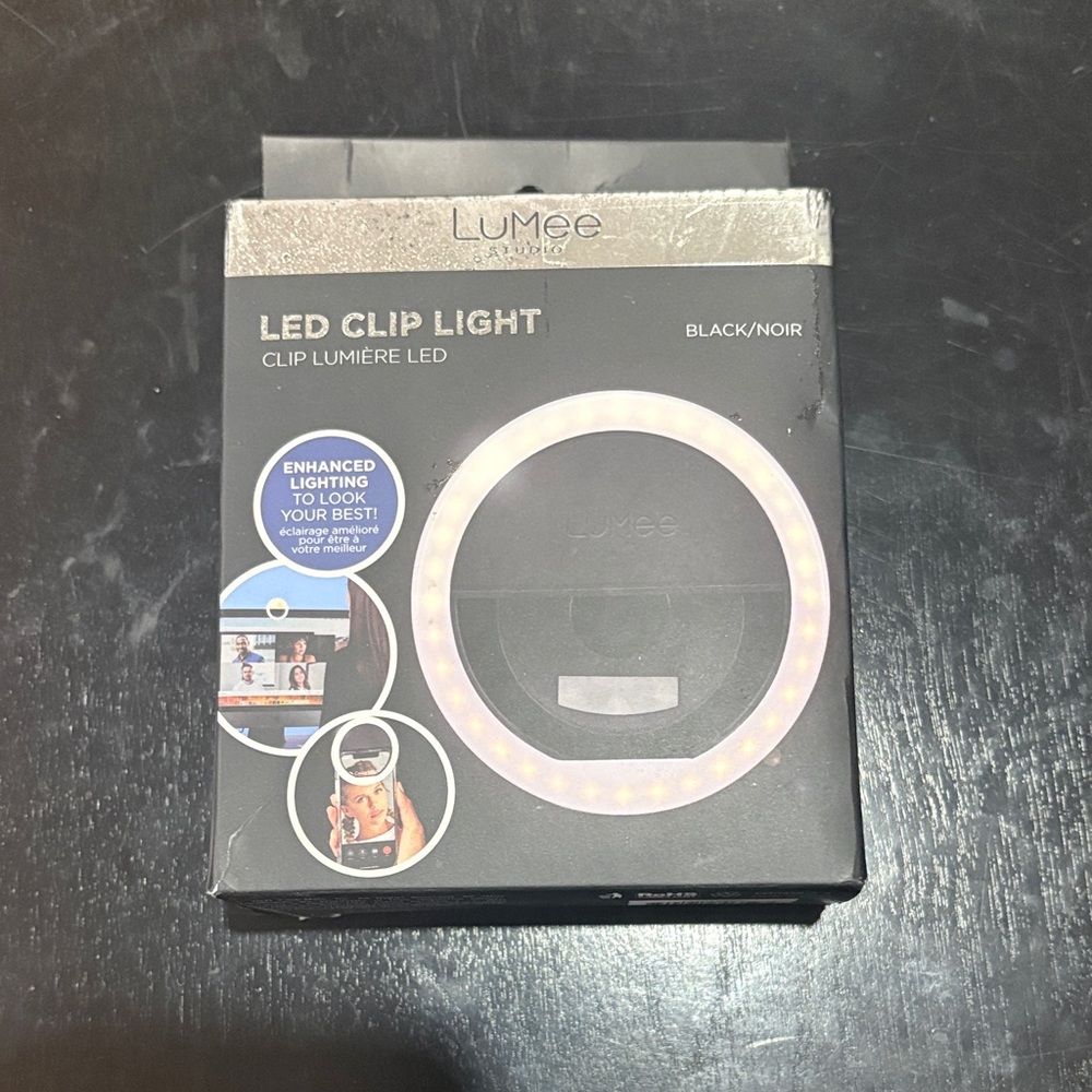 LuMee LED Clip Light - Black and Silver